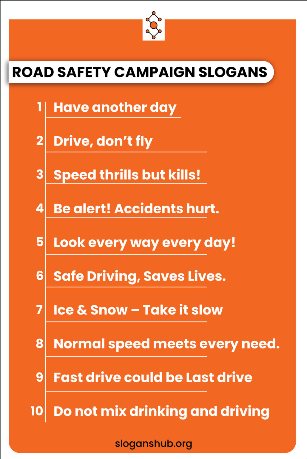 999 Useful Road Safety Slogans & Road Safety Campaign Slogans