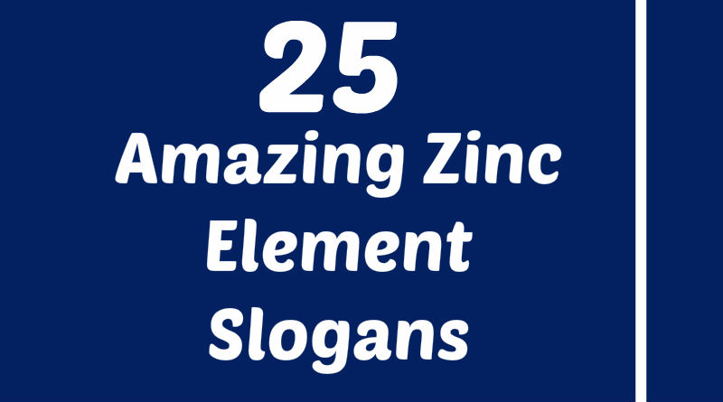 iron atomic number for Element Amazing 25 & Taglines Zinc Slogans