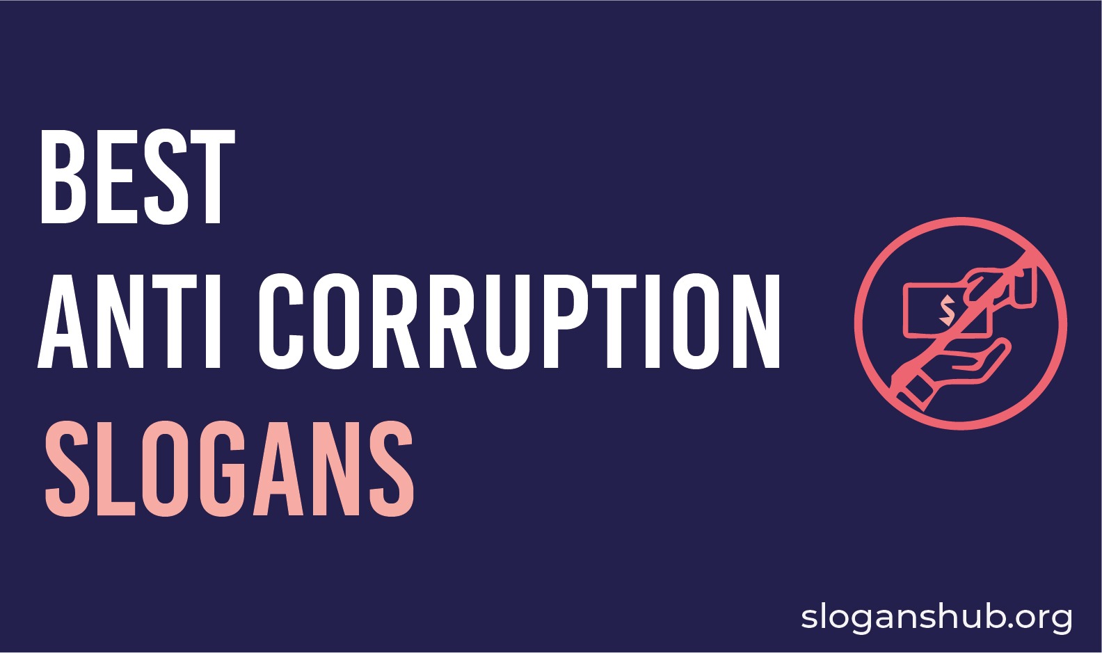 stop corruption slogans